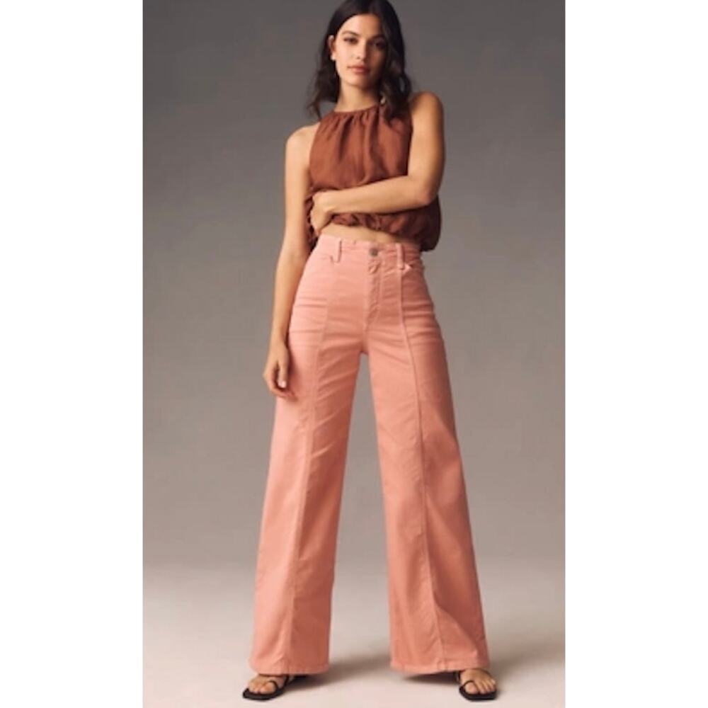 Maeve The Delaney Clean Seamed High Rise Wide Leg Jeans NWT Size 30